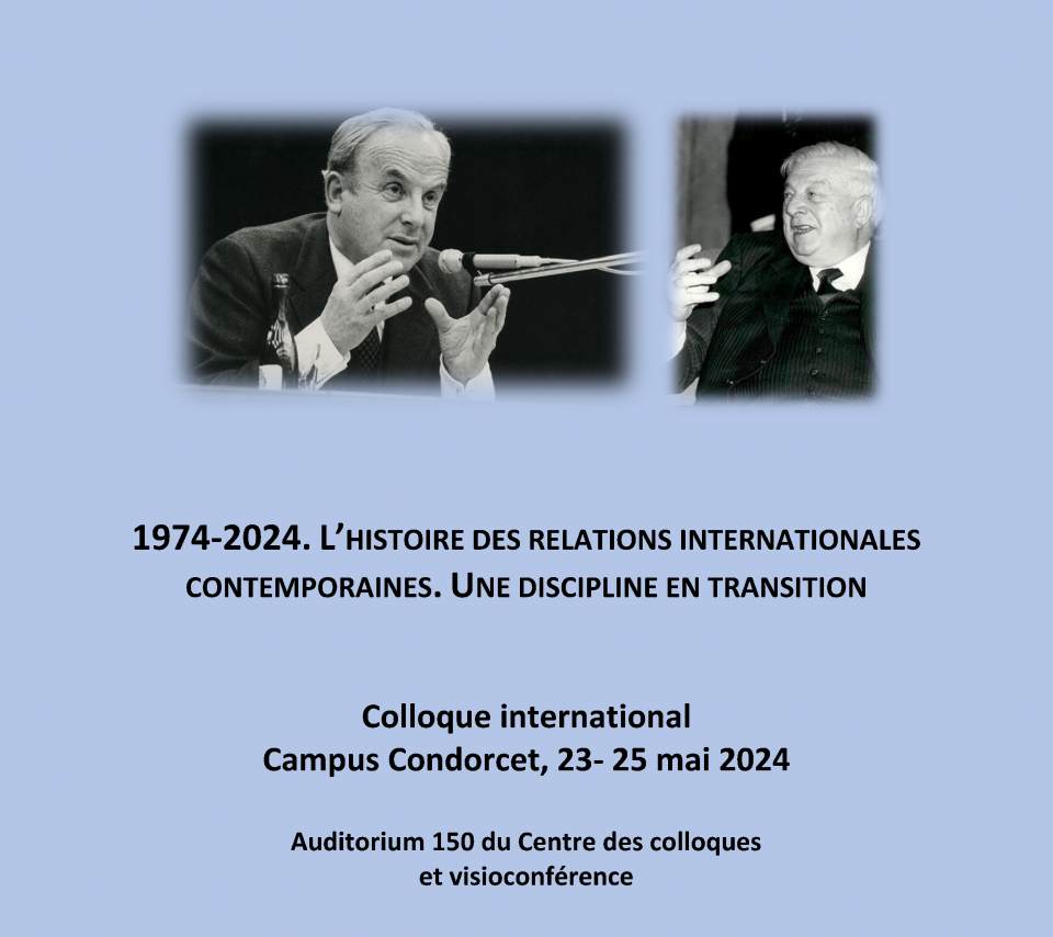 Affiche 1974-2024. L’histoire des relations internationales contemporaines. 