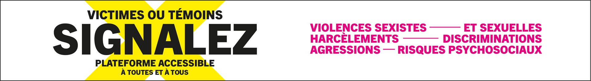 Bannière Dispositif de lutte contre les harcèlements