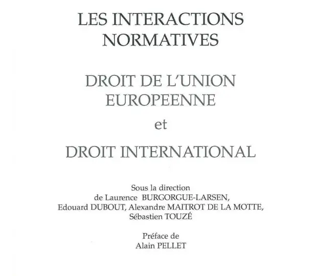 Les interactions normatives