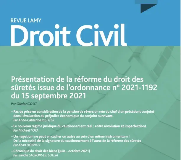 Le nouveau régime juridique du cautionnement réel : entre révolution et imperfections